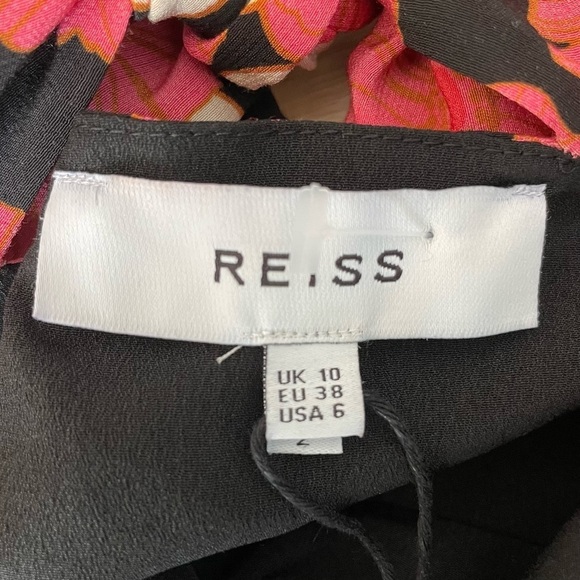 New! Reiss Andi Graphic Floral Square Neck Mini Dress nwt 18396 - Picture 14 of 14